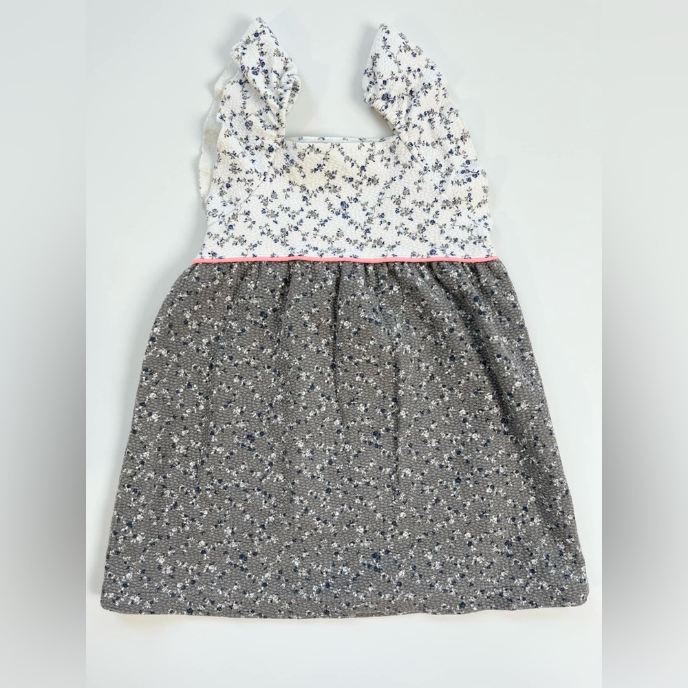 Zara Kids Dress in White and Gray Floral